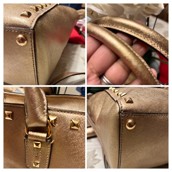 Michael Kors Gold Studded Women's Bag Set - Picture 9 of 14